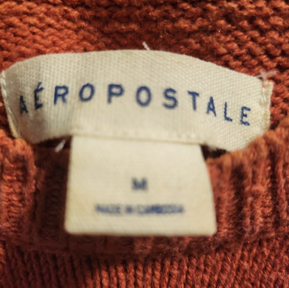 Sweater,Aeropostale, coral color, open shoulder. - Picture 2 of 3